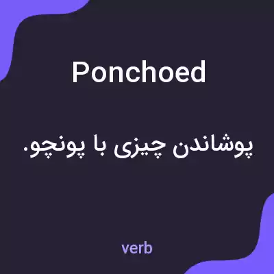 معنی ponchoed به فارسی معنی ponchoed به فارسی