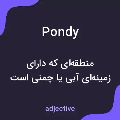 معنی pondy به فارسی معنی pondy به فارسی