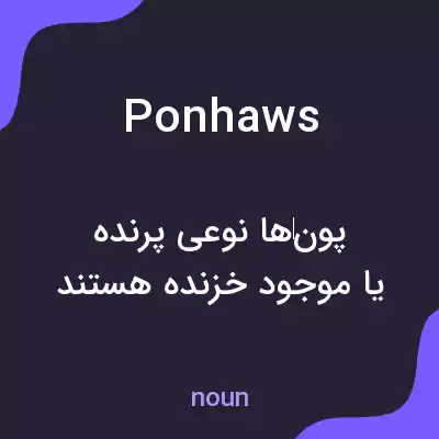 معنی ponhaws به فارسی معنی ponhaws به فارسی
