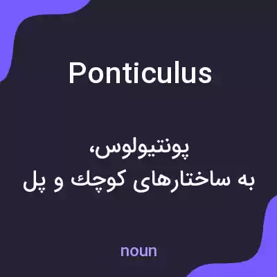 معنی ponticulus به فارسی معنی ponticulus به فارسی
