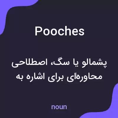معنی pooches به فارسی معنی pooches به فارسی