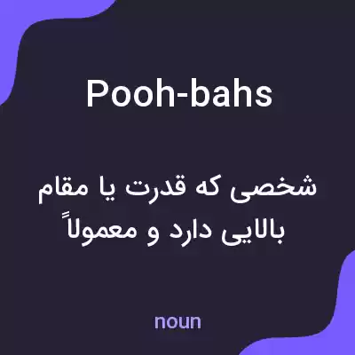 معنی pooh-bahs به فارسی معنی pooh-bahs به فارسی