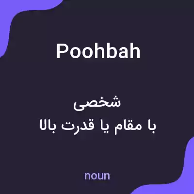 معنی poohbah به فارسی معنی poohbah به فارسی