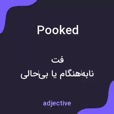 معنی pooked به فارسی معنی pooked به فارسی