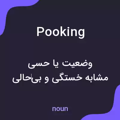 معنی pooking به فارسی معنی pooking به فارسی