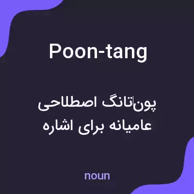 معنی poon-tang به فارسی معنی poon-tang به فارسی