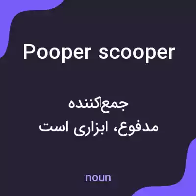 معنی pooper scooper به فارسی