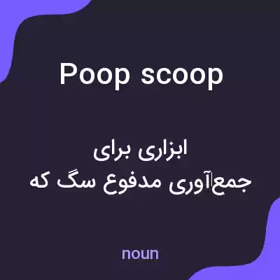 معنی poop scoop به فارسی معنی poop scoop به فارسی