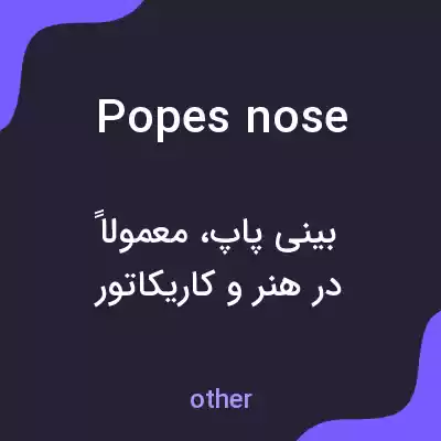 معنی popes nose به فارسی معنی popes nose به فارسی