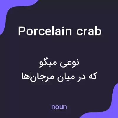 معنی porcelain crab به فارسی معنی porcelain crab به فارسی