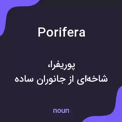 معنی porifera به فارسی معنی porifera به فارسی
