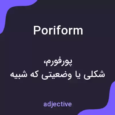 معنی poriform به فارسی معنی poriform به فارسی