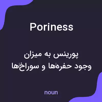 معنی poriness به فارسی معنی poriness به فارسی
