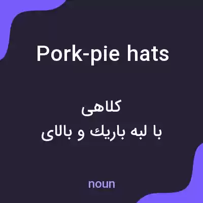 معنی pork-pie hats به فارسی معنی pork-pie hats به فارسی