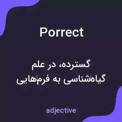 معنی porrect به فارسی معنی porrect به فارسی