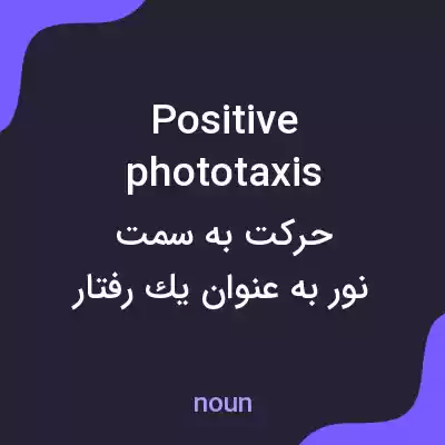 معنی positive phototaxis به فارسی معنی positive phototaxis به فارسی