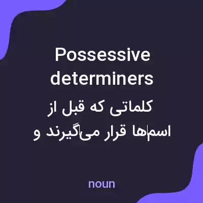 معنی possessive determiners به فارسی معنی possessive determiners به فارسی
