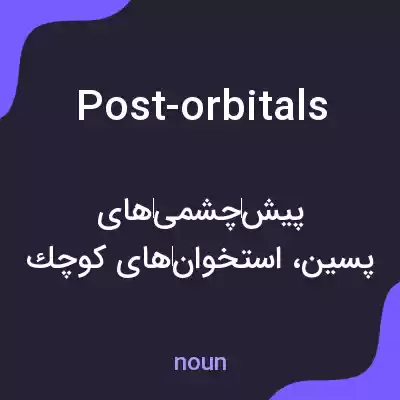 معنی post-orbitals به فارسی معنی post-orbitals به فارسی