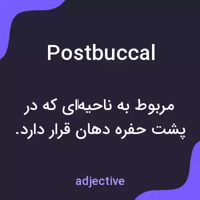معنی postbuccal به فارسی معنی postbuccal به فارسی