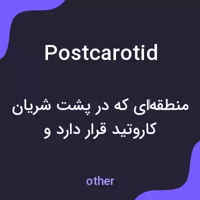معنی postcarotid به فارسی معنی postcarotid به فارسی