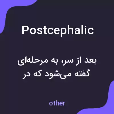معنی postcephalic به فارسی معنی postcephalic به فارسی