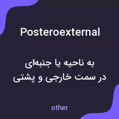 معنی posteroexternal به فارسی معنی posteroexternal به فارسی