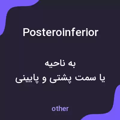 معنی posteroinferior به فارسی معنی posteroinferior به فارسی