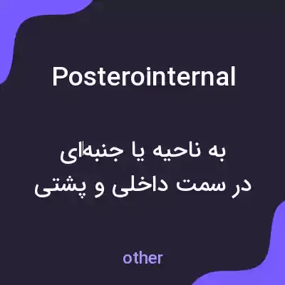 معنی posterointernal به فارسی معنی posterointernal به فارسی