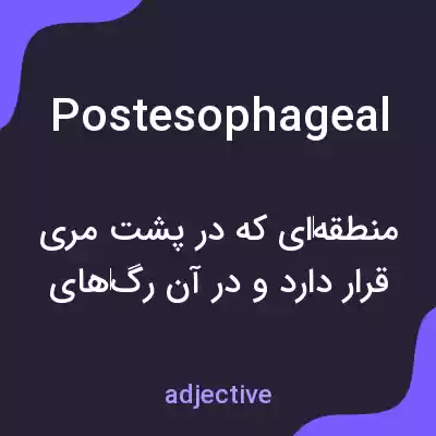 معنی postesophageal به فارسی معنی postesophageal به فارسی