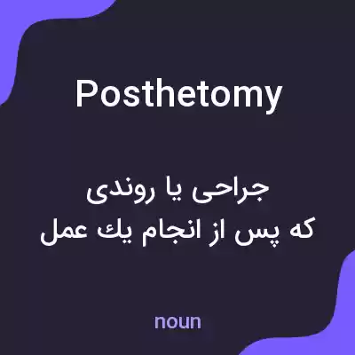 معنی posthetomy به فارسی معنی posthetomy به فارسی