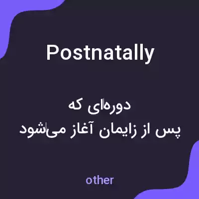 معنی postnatally به فارسی معنی postnatally به فارسی