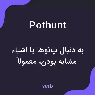 معنی pothunt به فارسی معنی pothunt به فارسی