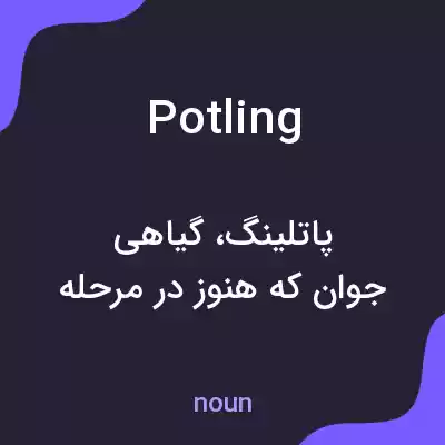 معنی potling به فارسی معنی potling به فارسی