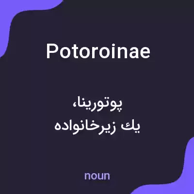 معنی potoroinae به فارسی معنی potoroinae به فارسی