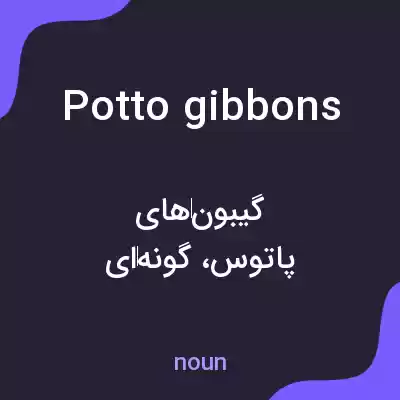 معنی potto gibbons به فارسی معنی potto gibbons به فارسی