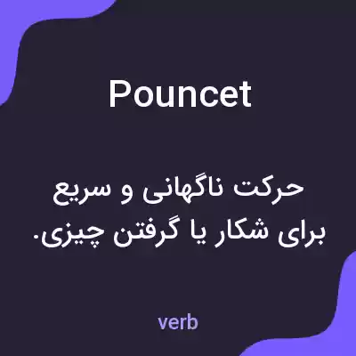 معنی pouncet به فارسی معنی pouncet به فارسی