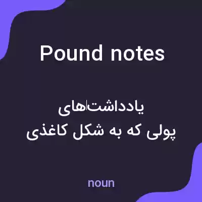 معنی pound notes به فارسی