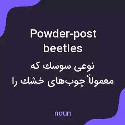 معنی powder-post beetles به فارسی معنی powder-post beetles به فارسی