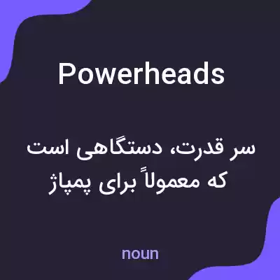 معنی powerheads به فارسی معنی powerheads به فارسی