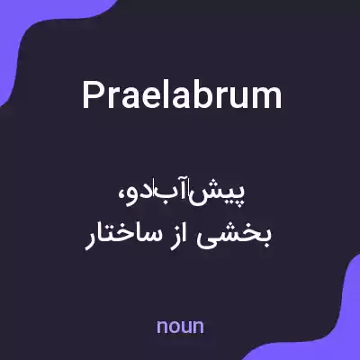 معنی praelabrum به فارسی معنی praelabrum به فارسی