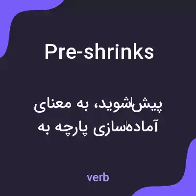 معنی pre-shrinks به فارسی معنی pre-shrinks به فارسی