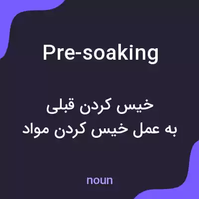 معنی pre-soaking به فارسی معنی pre-soaking به فارسی