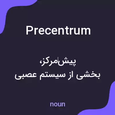 معنی precentrum به فارسی معنی precentrum به فارسی