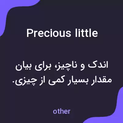 معنی precious little به فارسی معنی precious little به فارسی