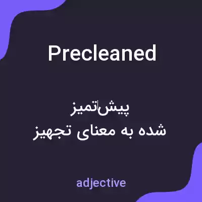 معنی precleaned به فارسی معنی precleaned به فارسی