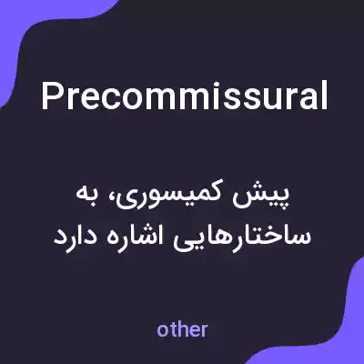معنی precommissural به فارسی معنی precommissural به فارسی