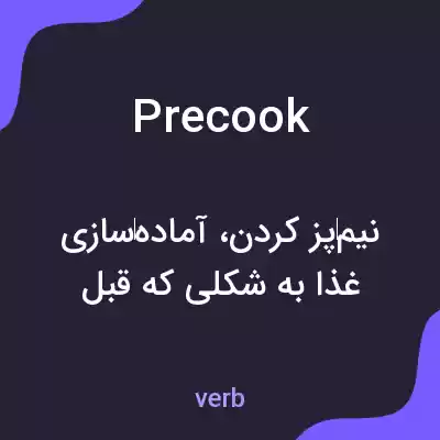 معنی precook به فارسی معنی precook به فارسی