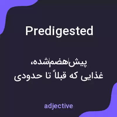 معنی predigested به فارسی معنی predigested به فارسی