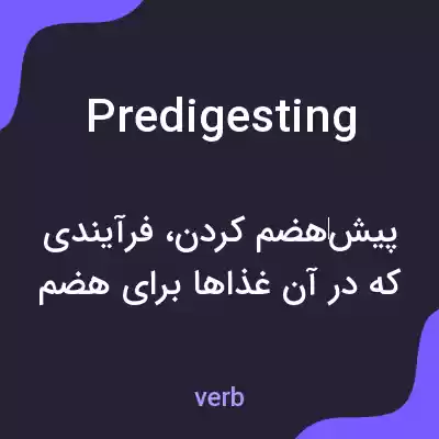 معنی predigesting به فارسی معنی predigesting به فارسی