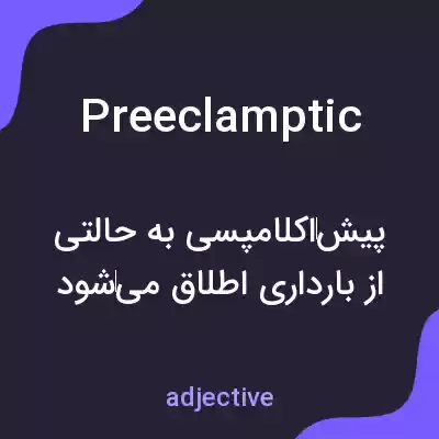 معنی preeclamptic به فارسی